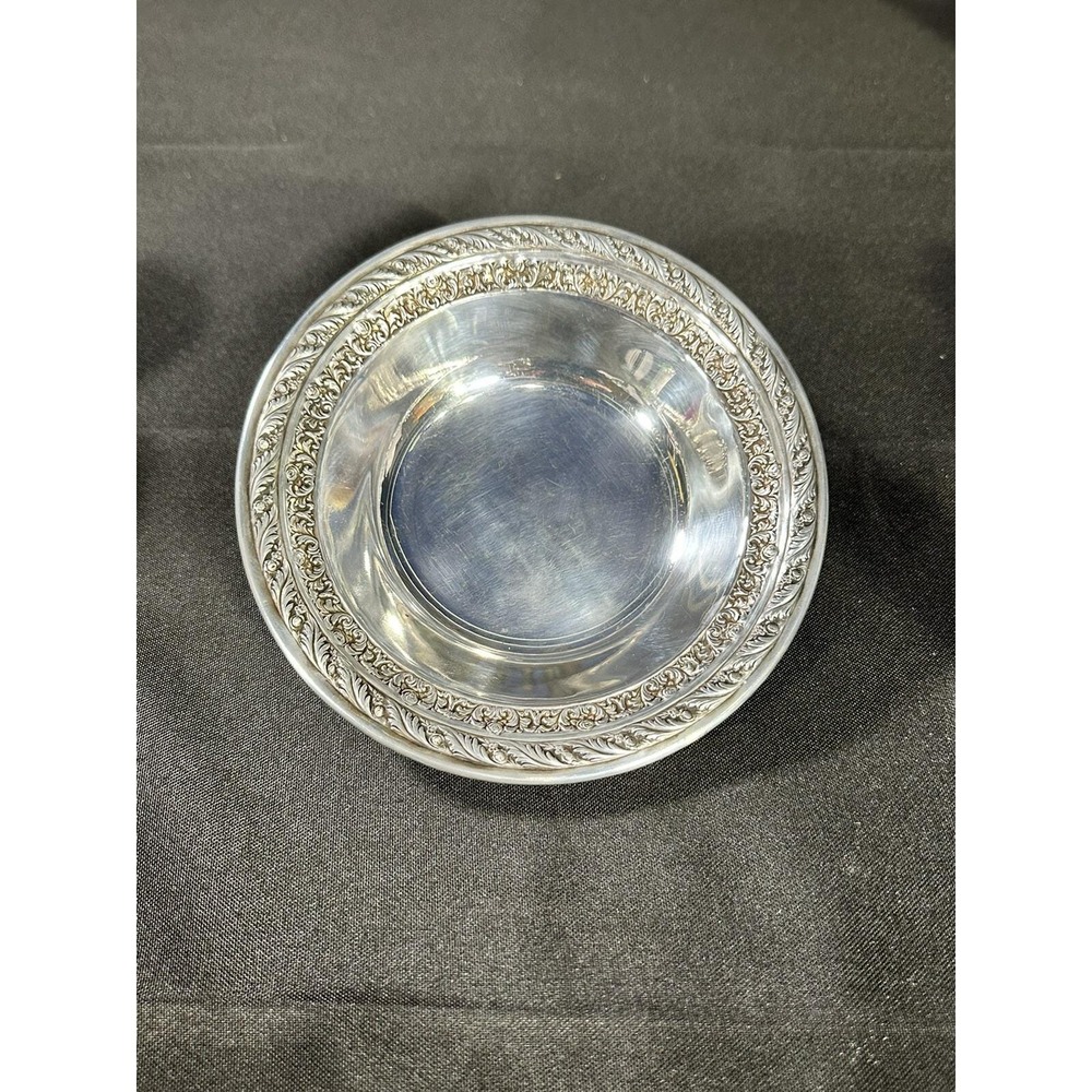Wallace Silverplate Bon Bon Bowl Candy Dish Made In USA 4231 6.25"